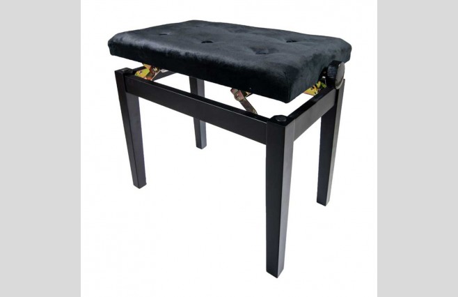 Koda DX15SB "Sonata" Satin Black Adjustable Height Piano Stool - Image 1